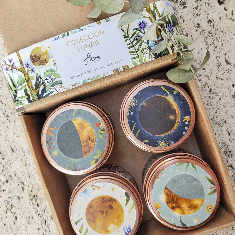 Pack Lunar Cuatro Velas Alme Organic Pack Lunar Cuatro Velas Alme Organic