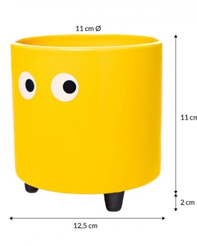 Macetero Ojos Amarillo Fisura Macetero Ojos Amarillo Fisura