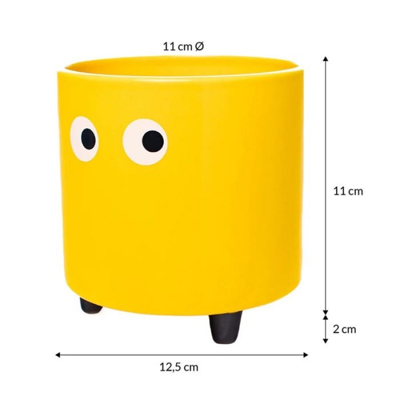 Macetero Ojos Amarillo Fisura Macetero Ojos Amarillo Fisura