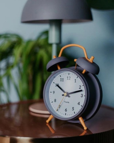 Reloj Despertador Retro Gris Fisura Reloj Despertador Retro Gris Fisura