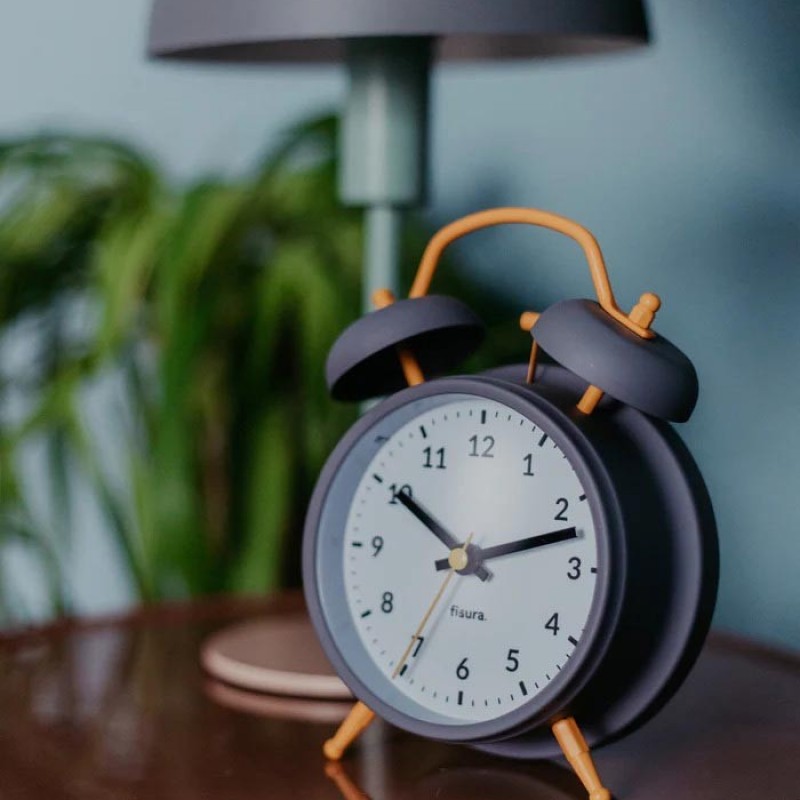 Reloj Despertador Retro Gris Fisura