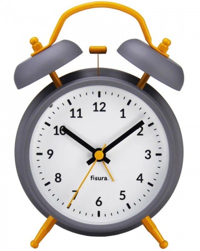 Reloj Despertador Retro Gris Fisura