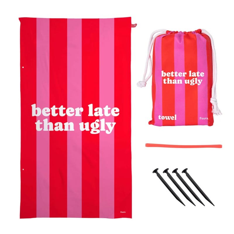 Toalla Playa Better Late Than Ugly Fisura Toalla Playa Better Late Than Ugly Fisura