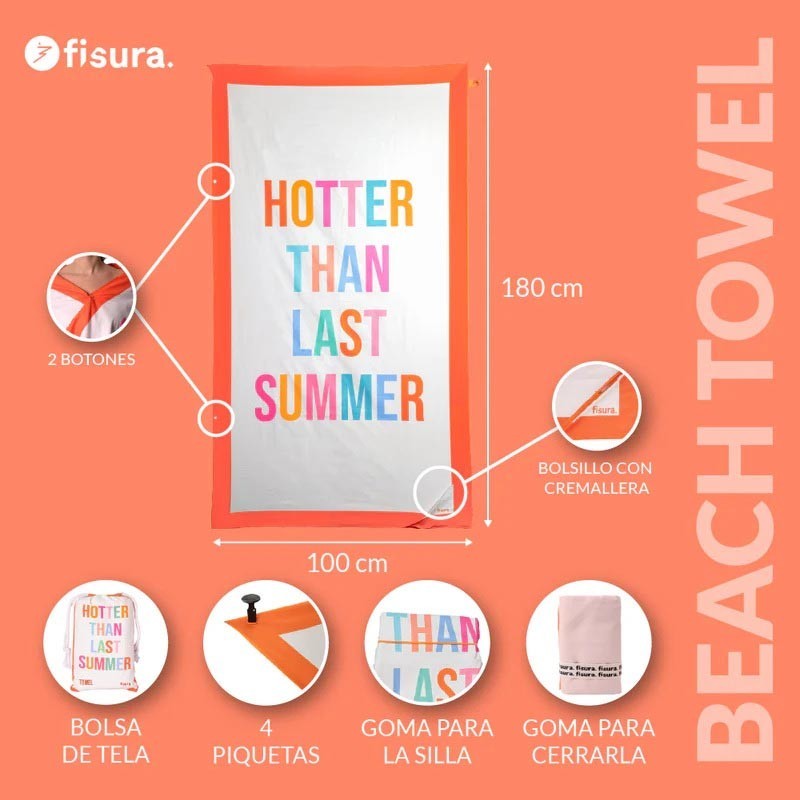 Toalla Playa Hotter than Last Summer Fisura Toalla Playa Hotter than Last Summer Fisura