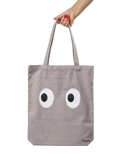 Tote Bag Ojos Gris Fisura Tote Bag Ojos Gris Fisura