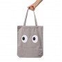 Borsa tote occhi grigi fessura