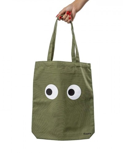 Tote Bag Ojos Verde Fisura Tote Bag Ojos Verde Fisura
