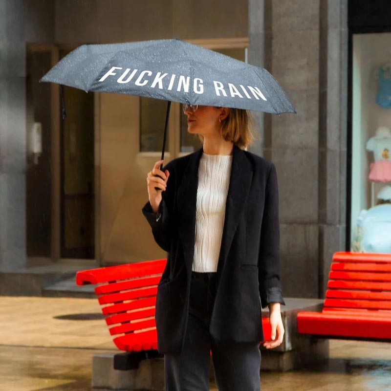 Paraguas Plegable Fucking Rain Fisura