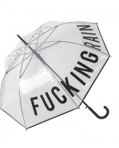 Paraguas Transparente Fucking Rain Fisura