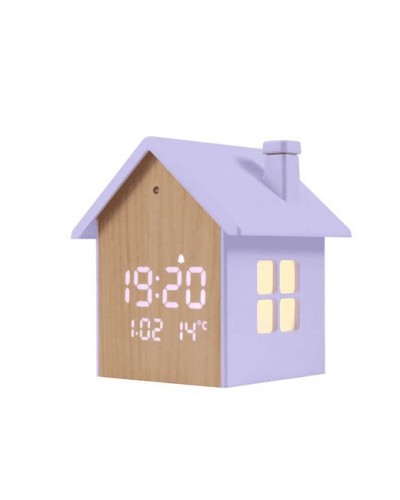 Reloj Despertador Casita Lila I Total Reloj Despertador Casita Lila I Total