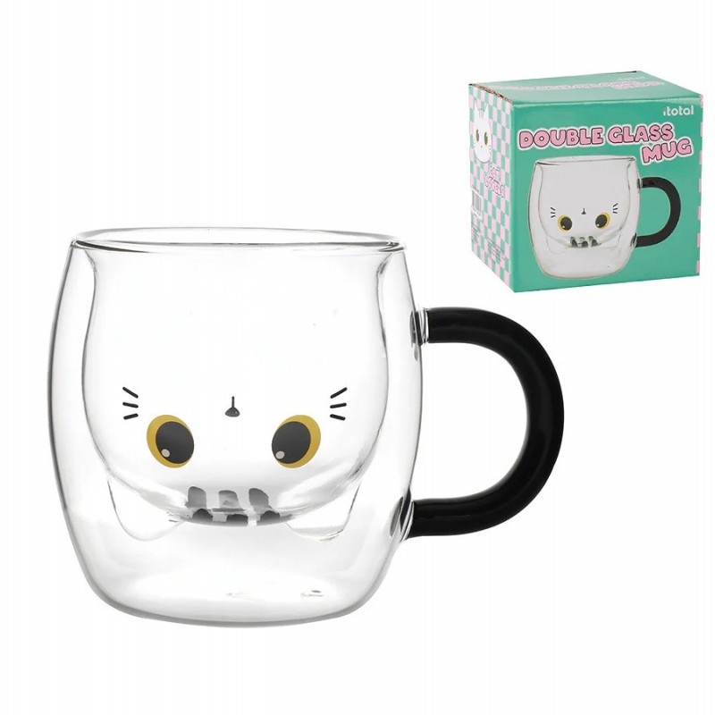 Taza Cristal Gato Blanco I Total Taza Cristal Gato Blanco I Total