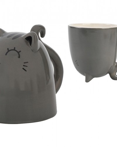 Taza Up Down Gato Gris I Total