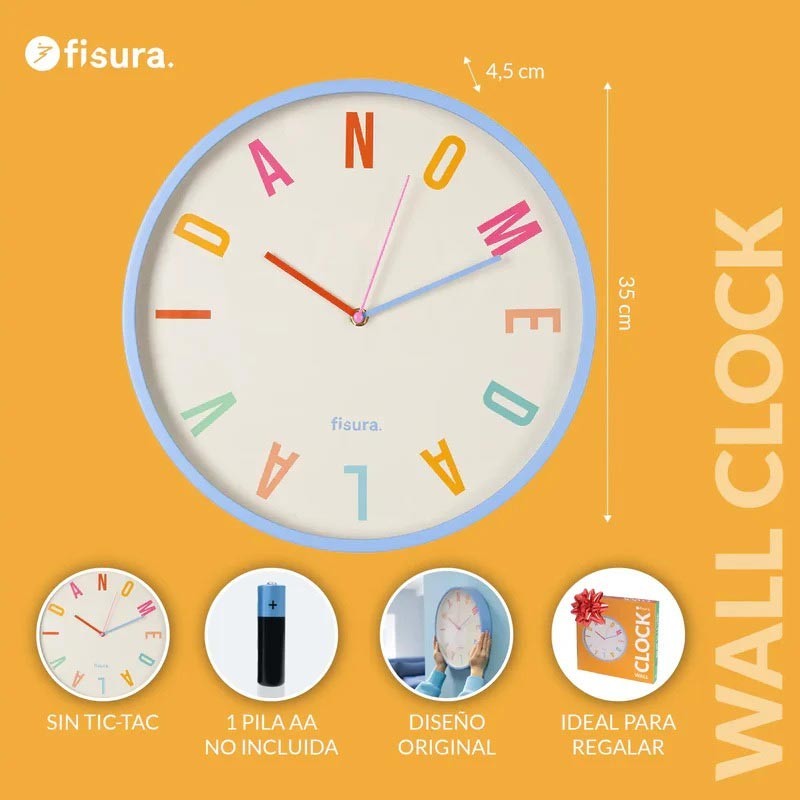 Reloj de Pared No me da la vida Fisura