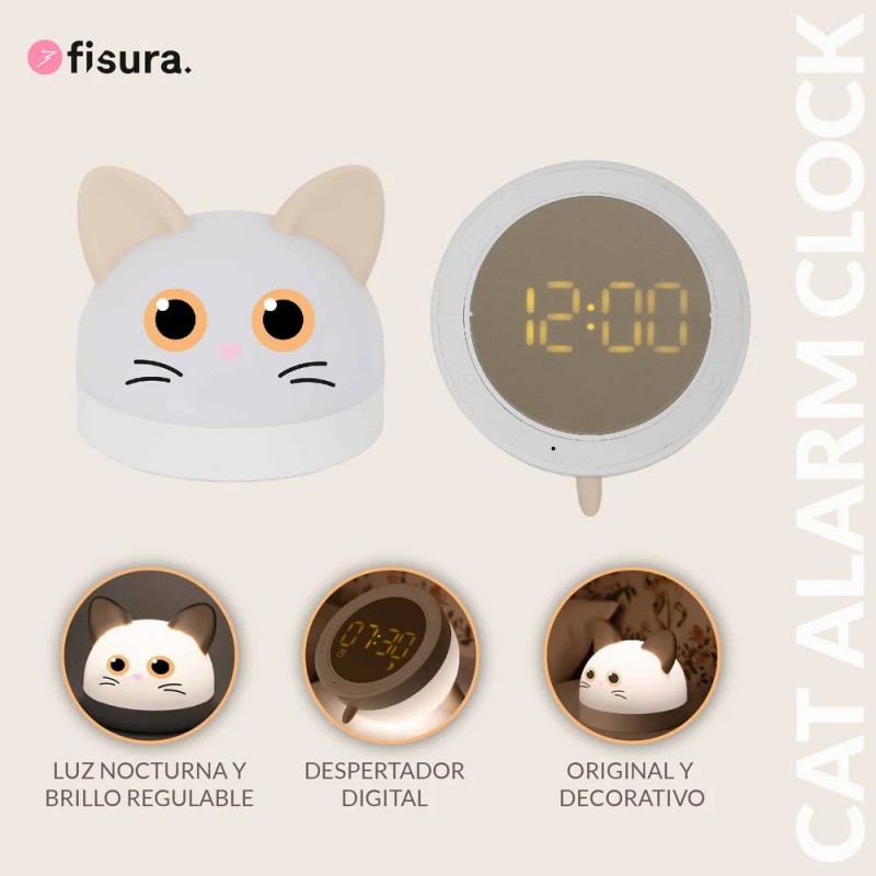 Reloj Despertador Quitamiedos Gato Fisura Reloj Despertador Quitamiedos Gato Fisura