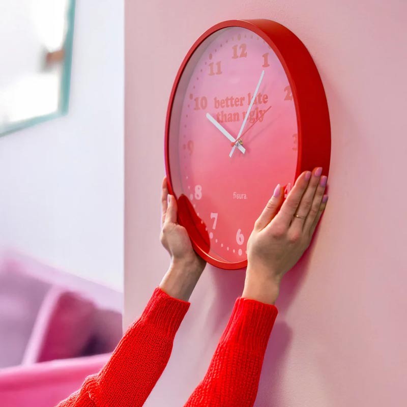 Reloj Pared Better Late Than Ugly Fisura Reloj Pared Better Late Than Ugly Fisura