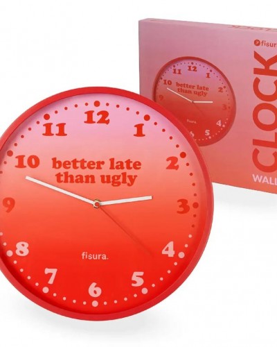 Reloj Pared Better Late Than Ugly Fisura