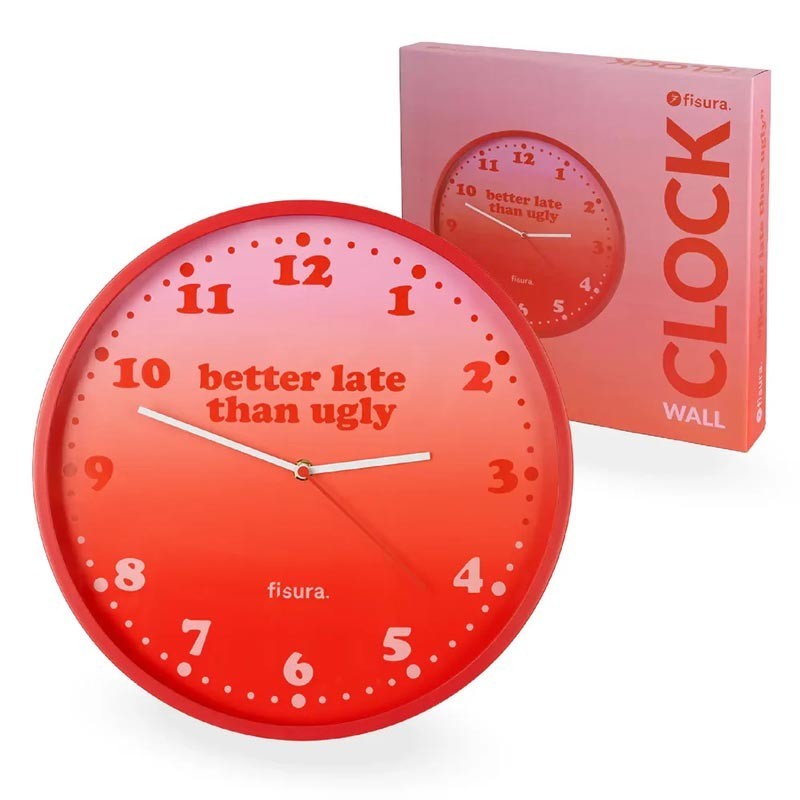 Reloj Pared Better Late Than Ugly Fisura Reloj Pared Better Late Than Ugly Fisura