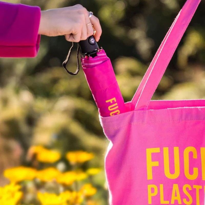 Paraguas Plegable Fucking Rain Rosa Fisura Paraguas Plegable Fucking Rain Rosa Fisura