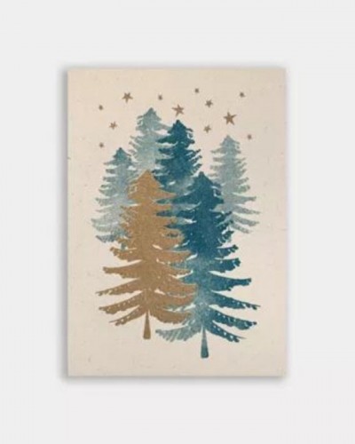 Postal Abetos Cielo Estrellado Togethery Postal Abetos Cielo Estrellado Togethery