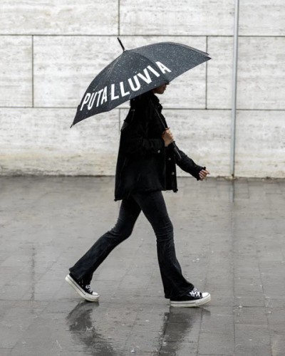 Paraguas Puta Lluvia Negro Fisura Paraguas Puta Lluvia Negro Fisura
