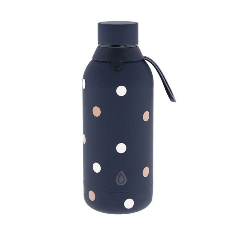 Botella Termica Acero Dots Negra 500ml. Love Story Botella Termica Acero Dots Negra 500ml. Love Story