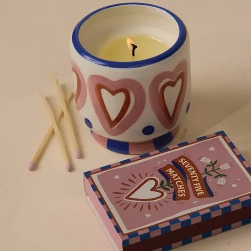Cerillas A Dopo Hearts Pink Paddywax Cerillas A Dopo Hearts Pink Paddywax