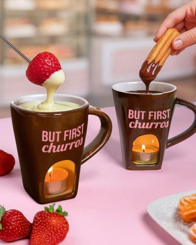 Taza Fondue But First Churros Fisura Taza Fondue But First Churros Fisura