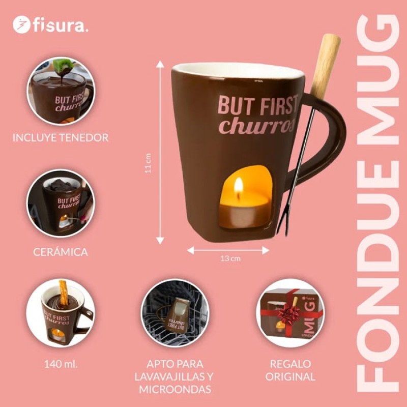 Taza Fondue But First Churros Fisura