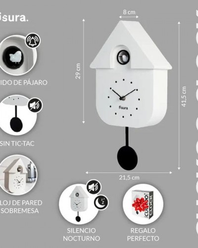 Reloj Cuco Casita Blanco Fisura Reloj Cuco Casita Blanco Fisura