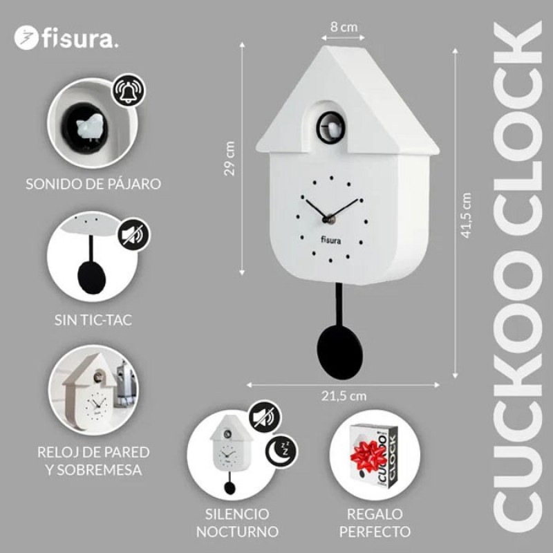 Reloj Cuco Casita Blanco Fisura Reloj Cuco Casita Blanco Fisura