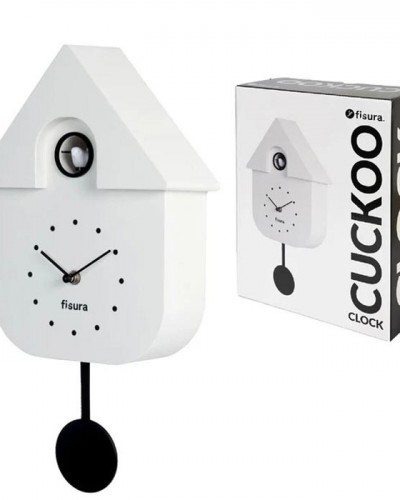 Reloj Cuco Casita Blanco Fisura