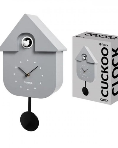 Reloj Cuco Casita Gris Fisura