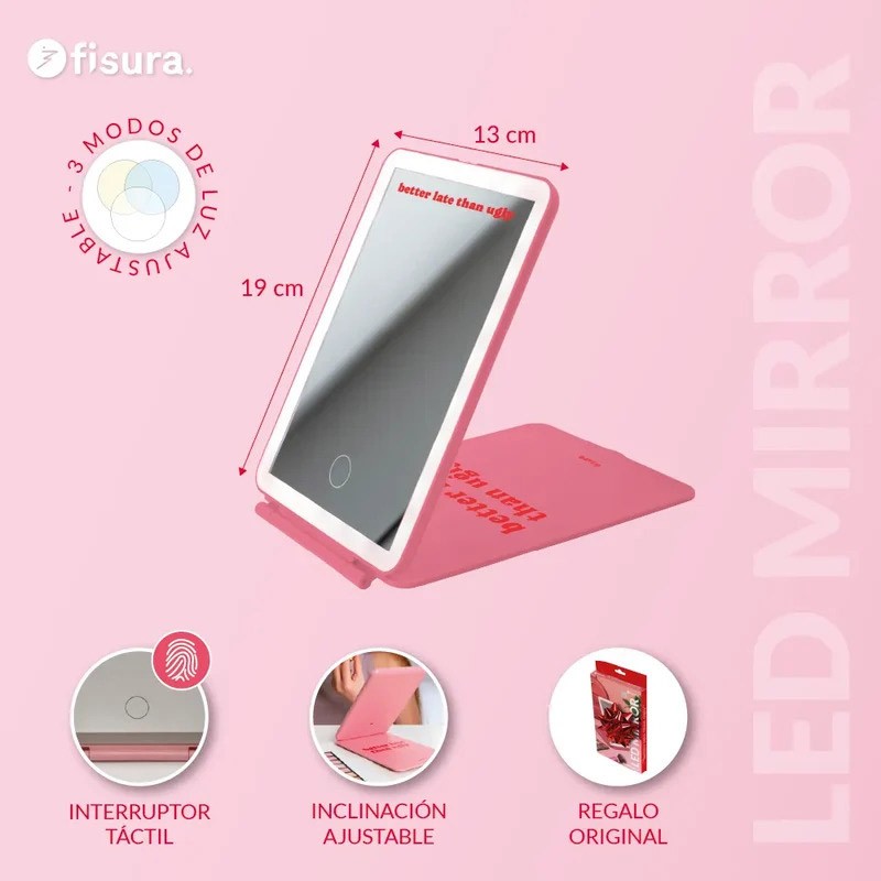 Espejo Led Portatil better late ...Fisura
