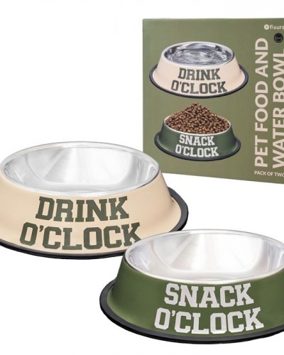 Comedero Bebedero Mascotas Drink Snack O clock Fisura
