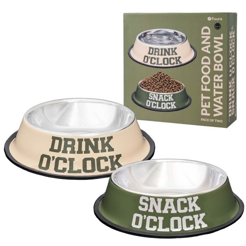 Comedero Bebedero Mascotas Drink Snack O clock Fisura