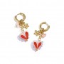 Pendientes Aro  Acero Corazon Rosa Club Spice