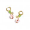 Pendientes Aro  Acero Flor Rosa Club Spice