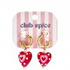 Pendientes Aro  Acero Corazon Rojo Club Spice