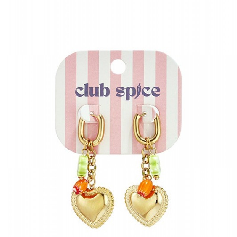 Pendientes Aro  Acero Corazaon Dorado Club Spice