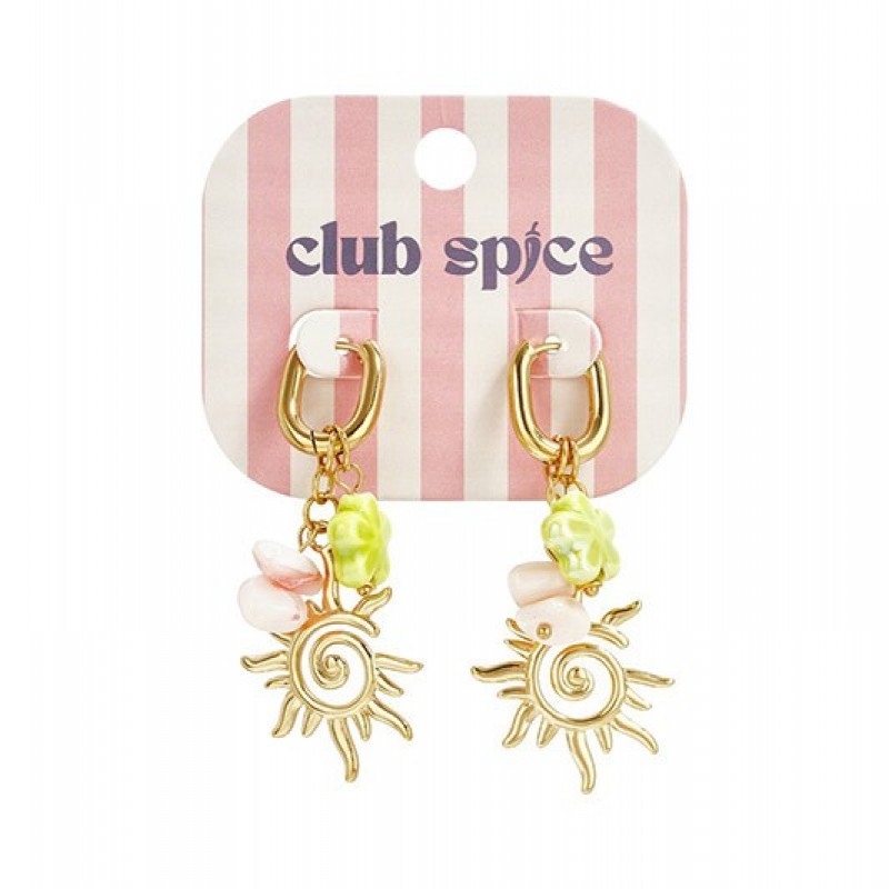 Pendientes Aro  Acero Sol Dorado Club Spice