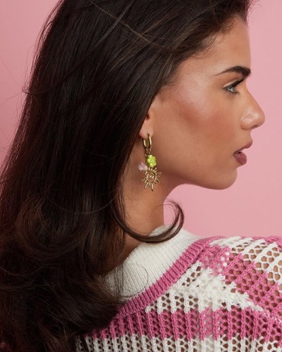 Pendientes Aro  Acero Sol Dorado Club Spice