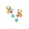Pendientes Aro  Acero Florecilla Aguamarina Club Spice