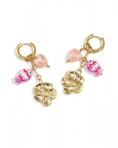 Pendientes Aro  Acero Flor G Dorada Club Spice