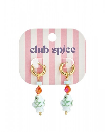 Pendientes Aro  Acero Mini Pez Club Spice