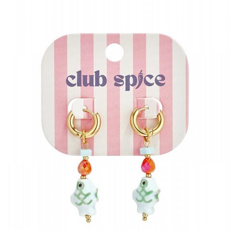 Pendientes Aro  Acero Mini Pez Club Spice