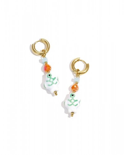 Pendientes Aro  Acero Mini Pez Club Spice