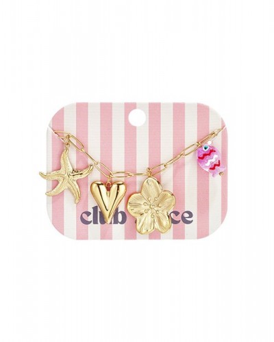 Pulsera Acero Flor Dorada Club Spice