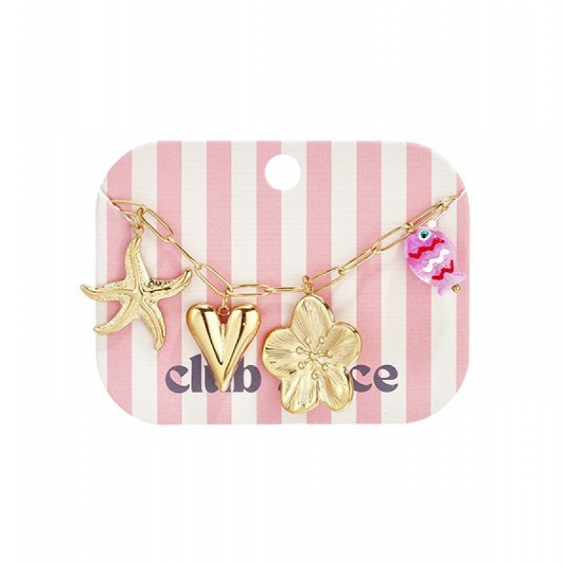 Pulsera Acero Flor Dorada Club Spice