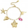 Pulsera Acero Flor Dorada Club Spice