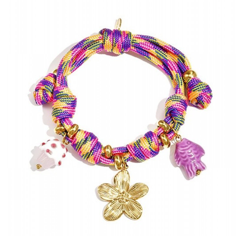 Pulsera Dijes Cordon Violeta Club Spice